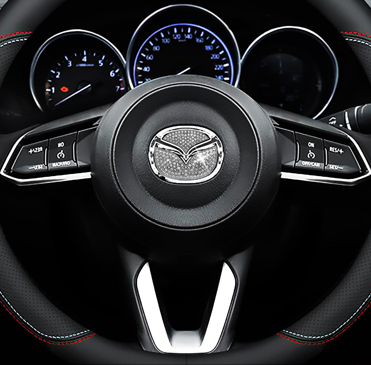 Black Friday Sale🎉50% OFF🎉Creative Steering Wheel Crystal Sticker