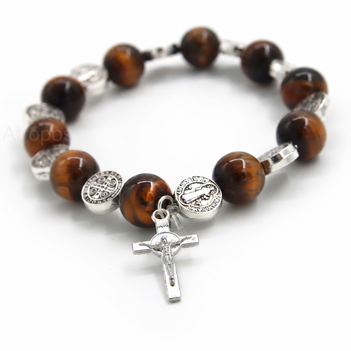 Natural Biblical Stone Rosary Bracelet