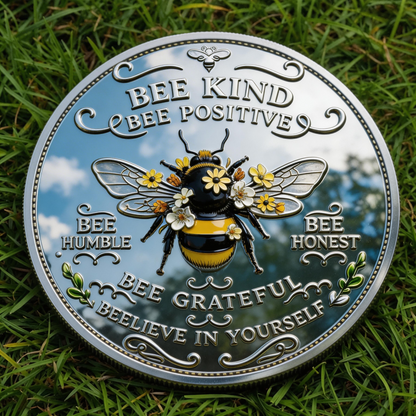 🏆Last Day 40% OFF- Bee Kind Positivity Commemorative Coin 🐝🪙🌼