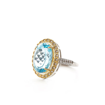 Royal Blue Topaz Crystal Ring