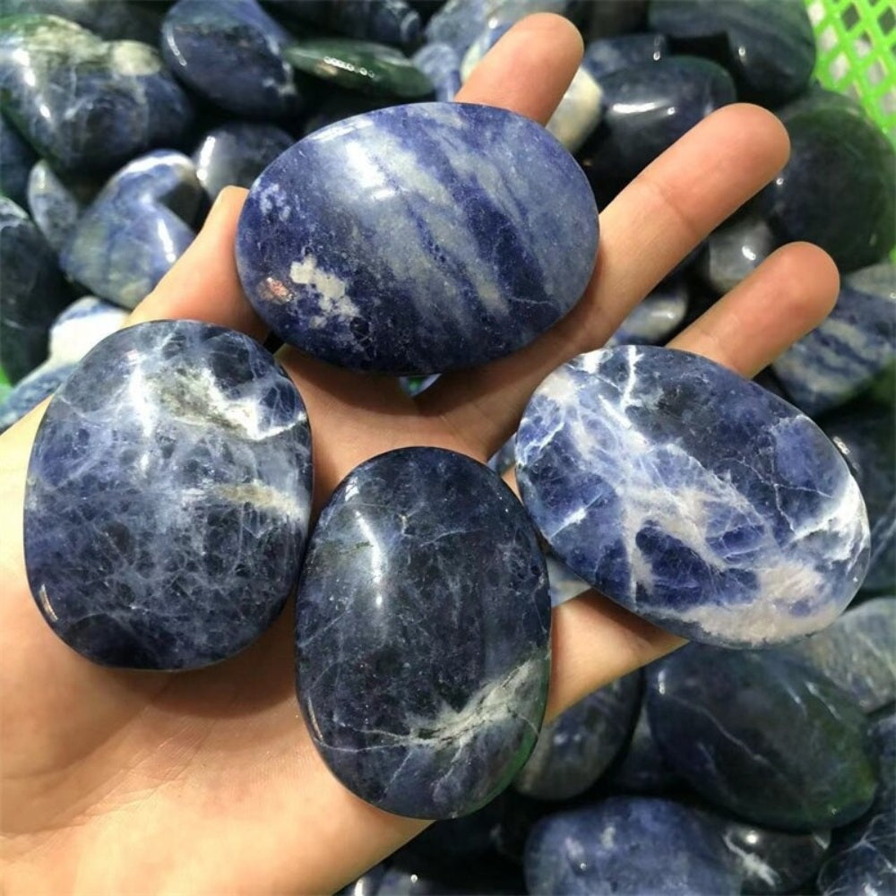 Deep Blue Sodalite Palm Stone