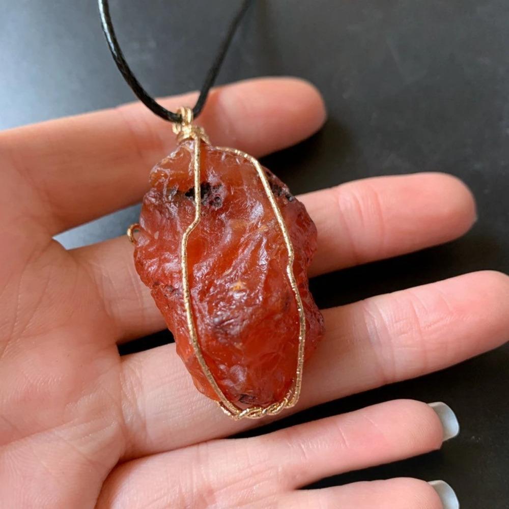 Sunset Raw Carnelian Necklace