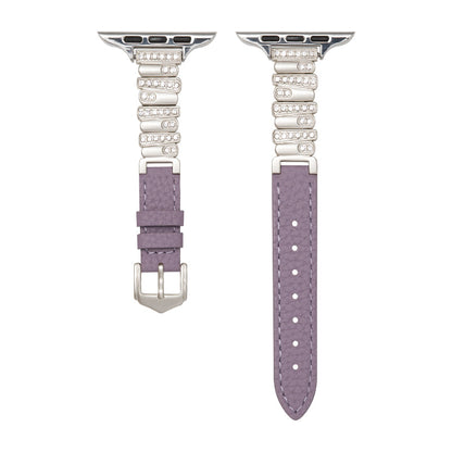 Aurora Crystal Leather Apple Watch Strap