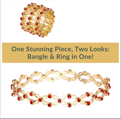 🎁 The Perfect Gift: Convertible Bangle Ring with Sparkling CZ Glamour 💎