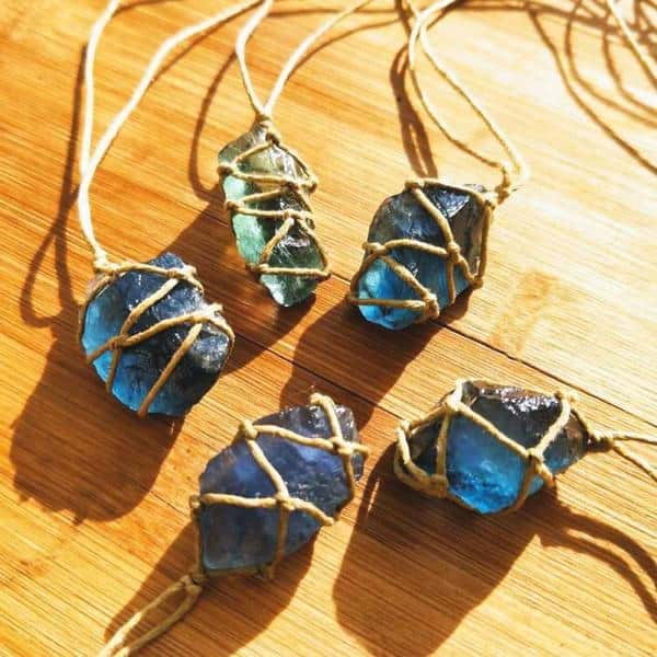 Raw Aquatic Fluorite Necklace
