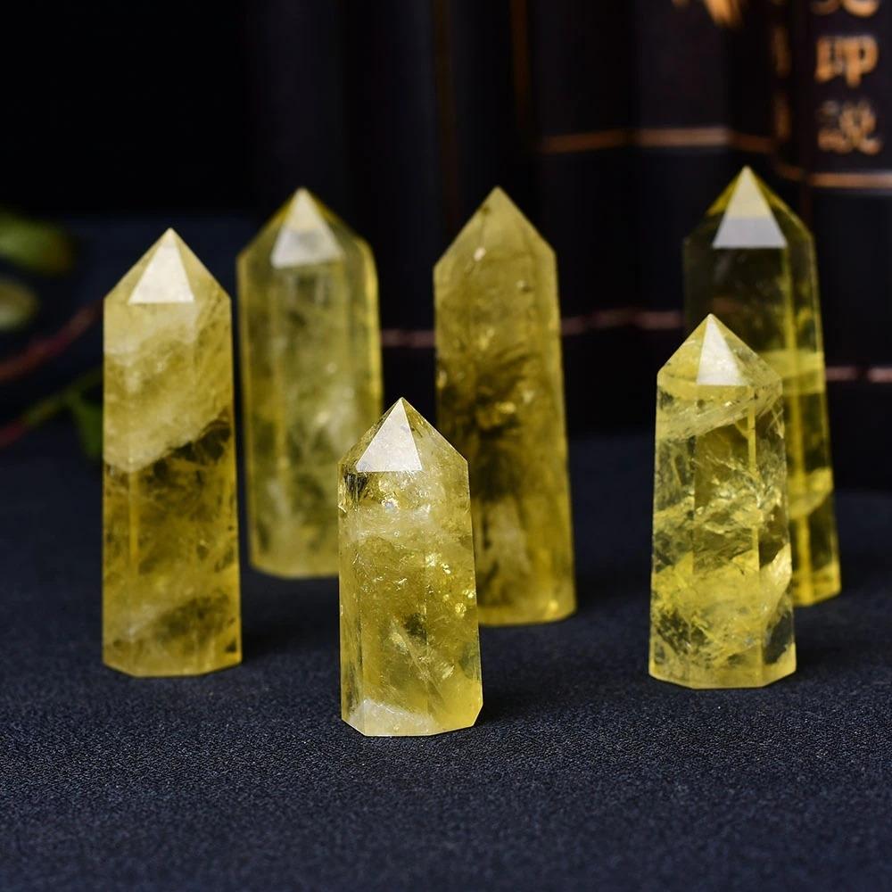 Yellow Citrine Quartz Stone Wand
