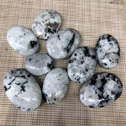 White Moonstone Palm Stone