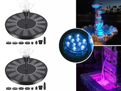 🔥Hot Sales 56% OFF🔥Solar Fountain, Solar Powered Bird Bath Fountain Pump with 4 Nozzles 1.4W Solar Panel Kit Water Pump, Outdoor Watering Submersible Pump for Pond, Pool, Garden, Fish Tank