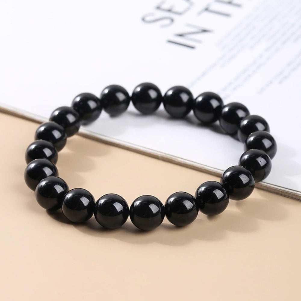 Black Tourmaline Bead Bracelet