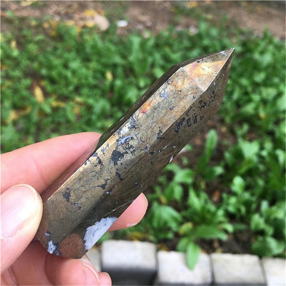 Pyrite Crystal Wand