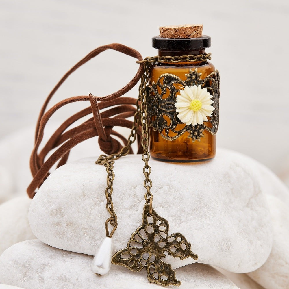 Butterfly Wishing Bottle Necklace