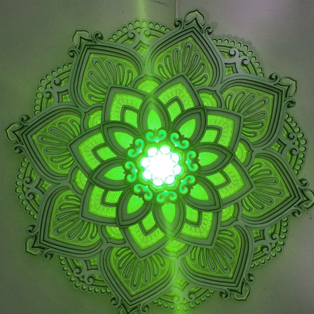 Lotus Flower Mandala Light Lamp