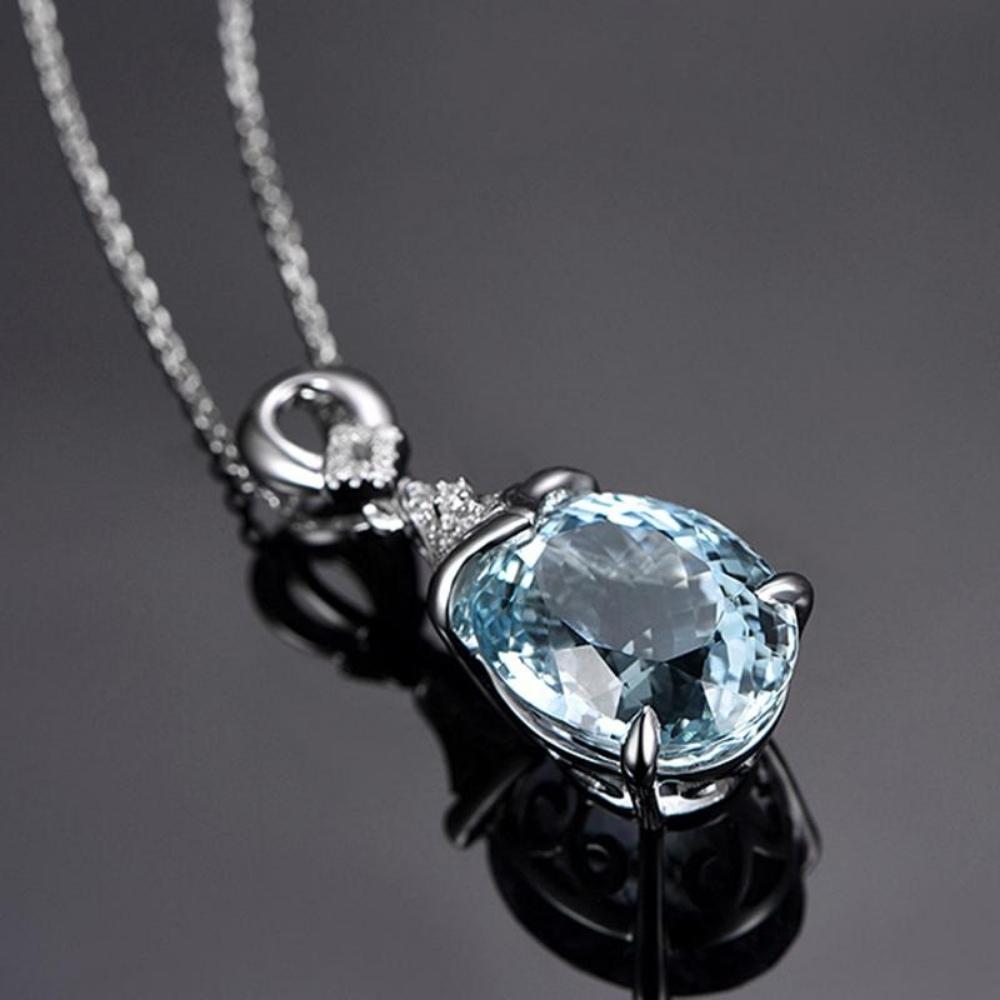 Aquamarine Drop Necklace