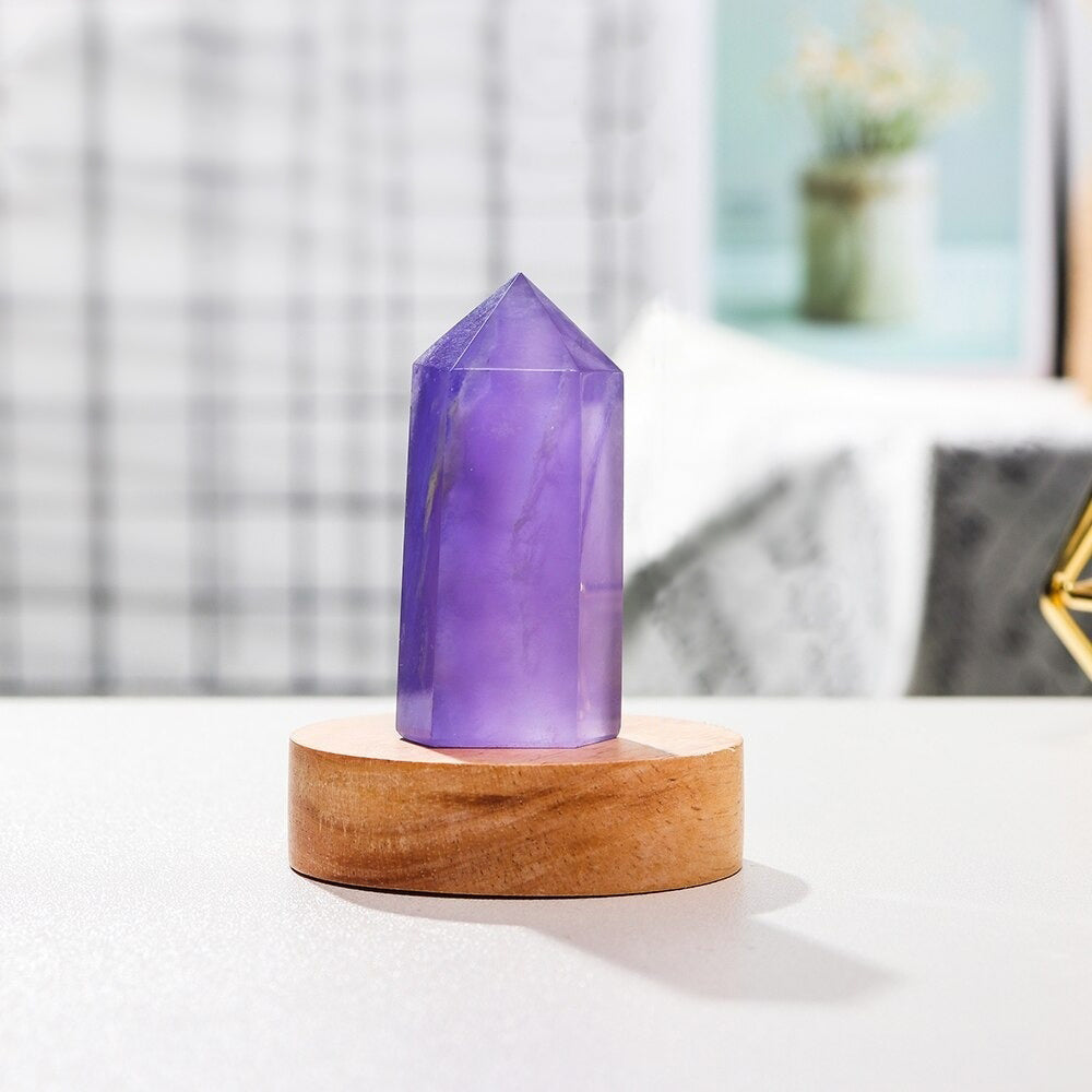 Amethyst Crystal Point Lamp