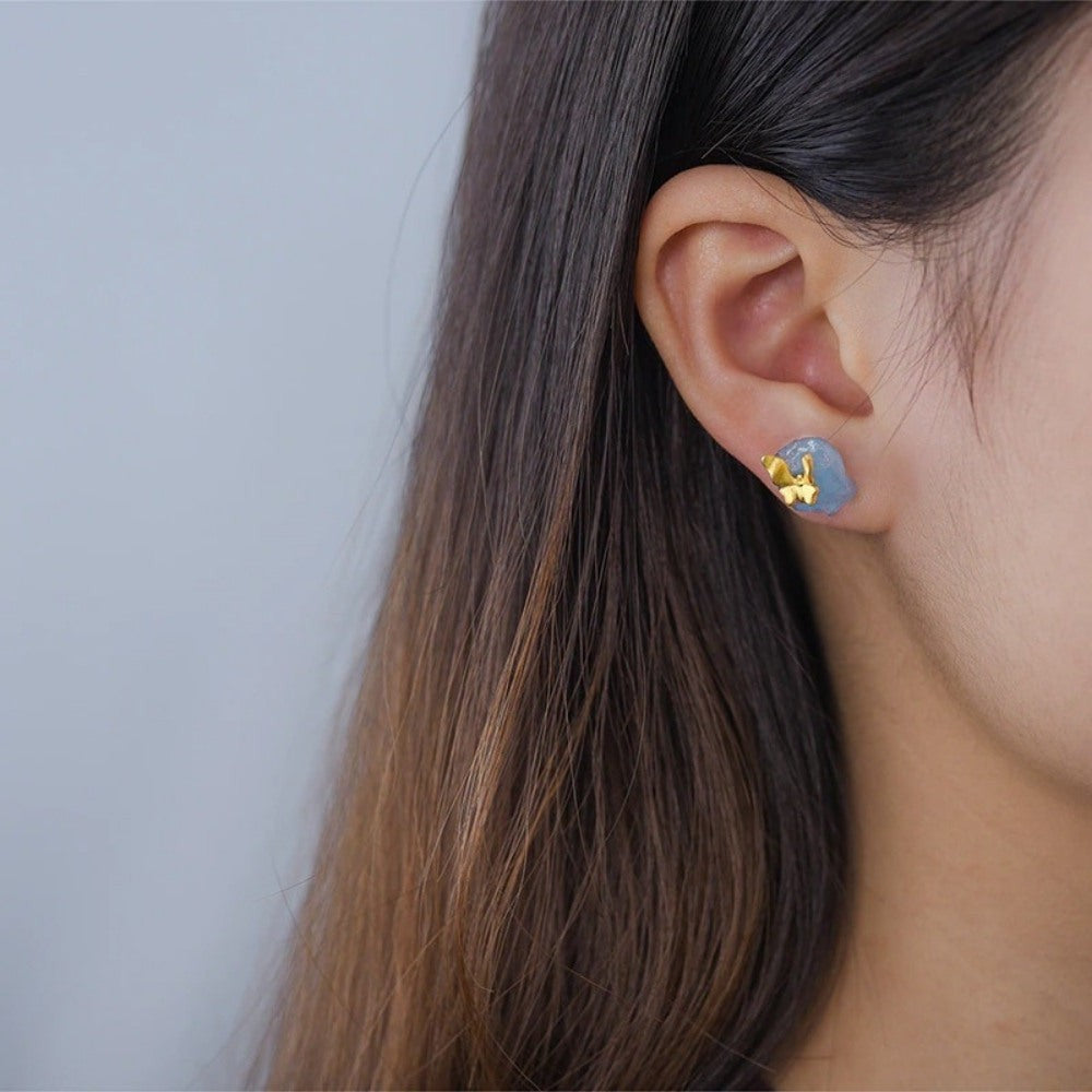 Butterfly Aquamarine Earrings