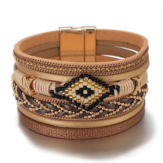 Bohemian Charm Evil Eye Bracelet