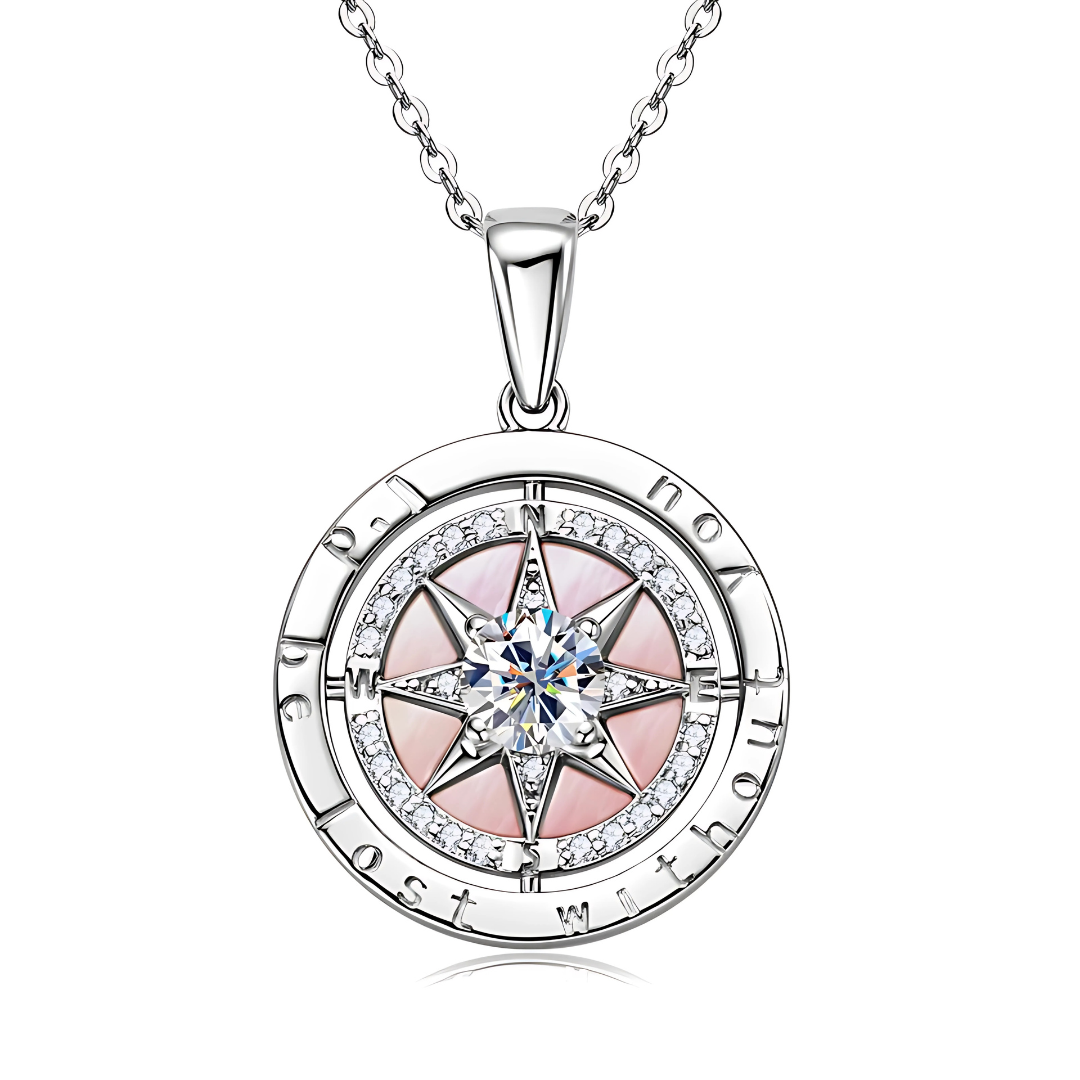 "I'd Be Lost Without You" Compass Necklace