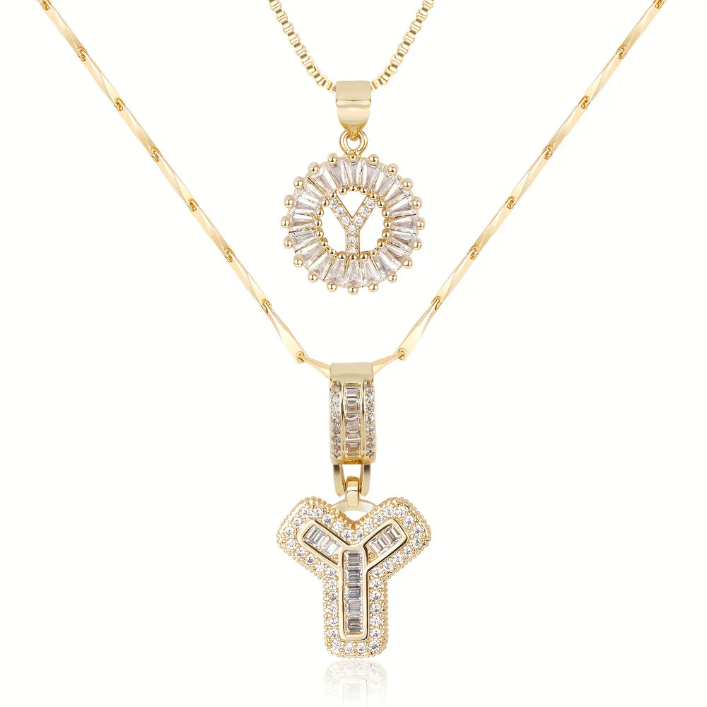 【LAST DAY 48% OFF】2 Pack - Initial Letter Pendant Necklaces