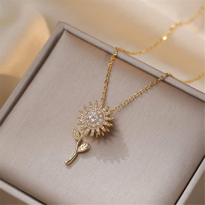 Spinning Sunflower Necklace – A Symbol of Happiness and Growth