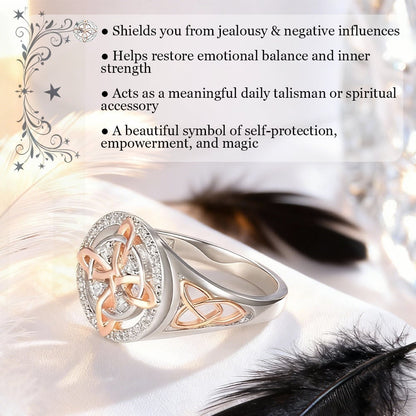 🔥⏰Last Batch Selling Fast!🔮💍Handmade S925 Witch's Return-Knot Protection Ring💞Protect Your Loved Ones