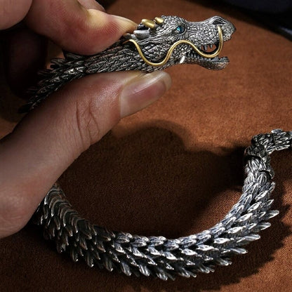 ⏰HOT 49% OFF -Handmade gold horned dragon bracelet