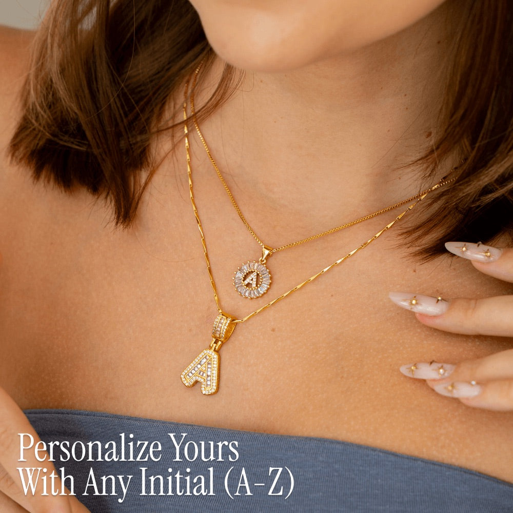 【LAST DAY 48% OFF】2 Pack - Initial Letter Pendant Necklaces