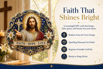 🔥LAST DAY 49% OFF - ✝️✨Jesus Diamond Art Hanging Ornament Kit