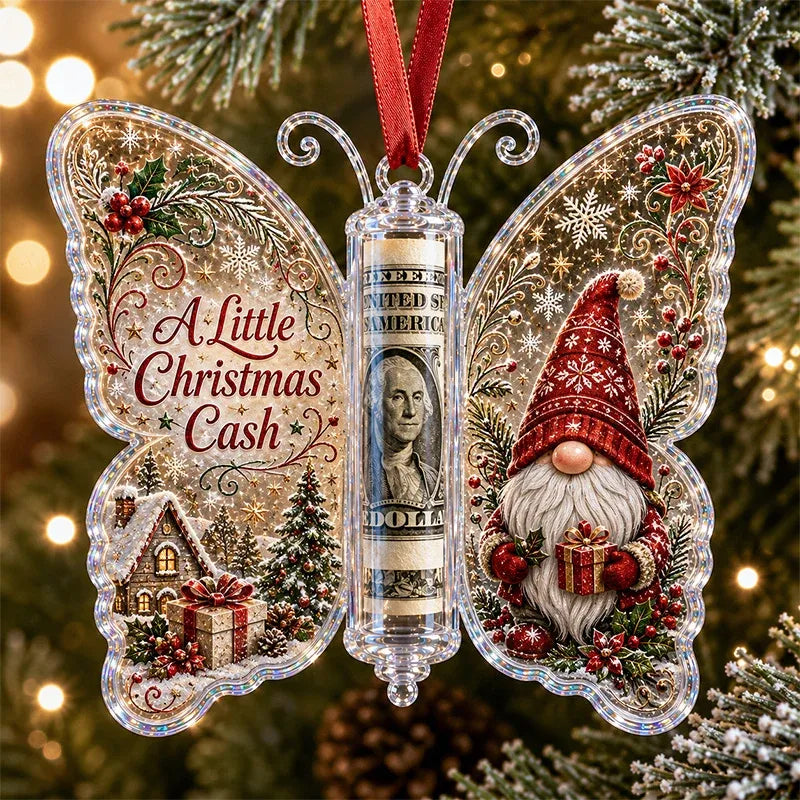 🔥Last few days - Buy One, Get One Free -🎄🦋 Christmas Cash Gift Butterfly Ornament – Holiday Money Holder Keepsake 💵✨