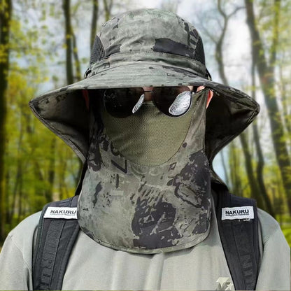 Spring/Summer Fisherman's Hat Detachable Outdoor Fishing Face Covering Neck Protection