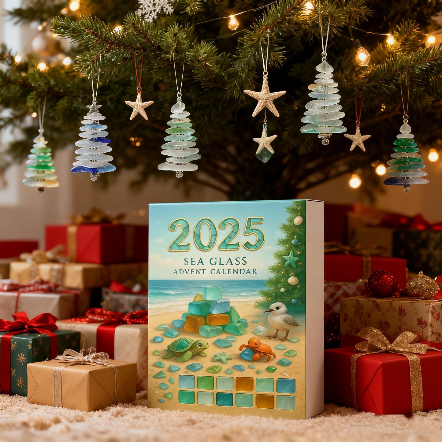 🌊🎄2D Acrylic Christmas Tree Countdown Calendar