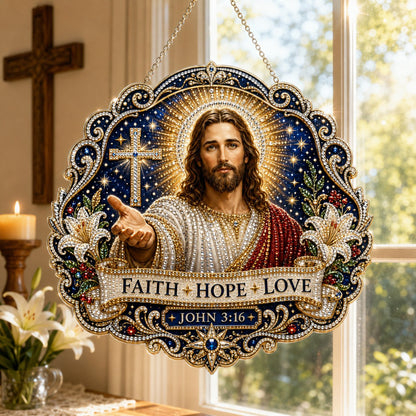🔥LAST DAY 49% OFF - ✝️✨Jesus Diamond Art Hanging Ornament Kit