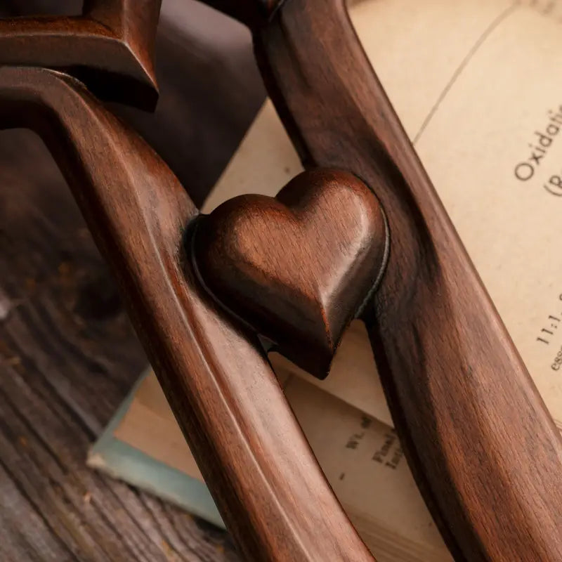 💕Factory Outlet Sale- SAVE 49%OFF🔥Intertwined Hearts Wooden Cross