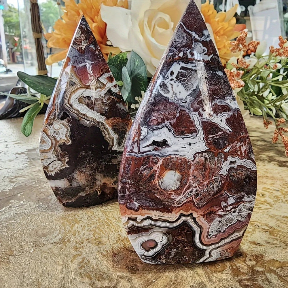 Crazy Lace Agate Ornament Point