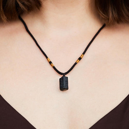 Natural Black Tourmaline Necklace
