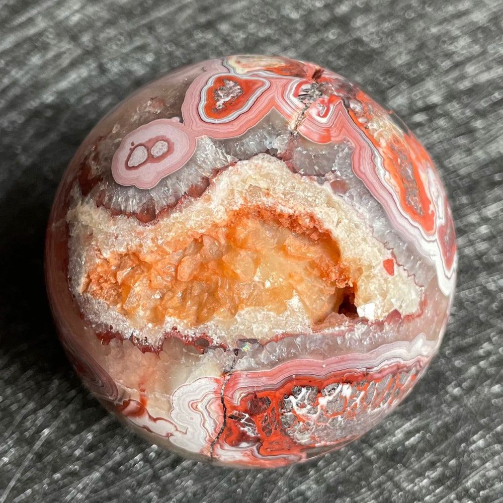 Crazy Lace Agate Crystal Ball