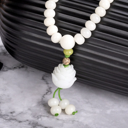 Milky Lotus Flower Bracelet