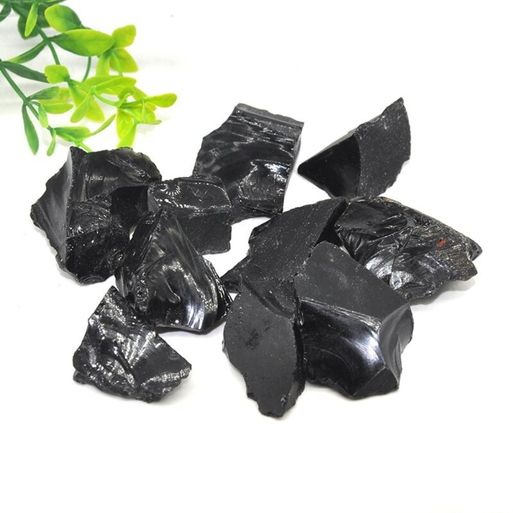Natural Black Raw Obsidian Stones
