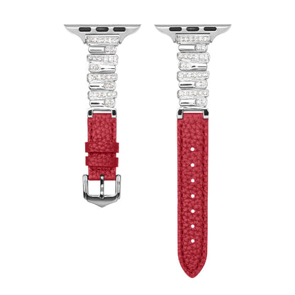 Aurora Crystal Leather Apple Watch Strap