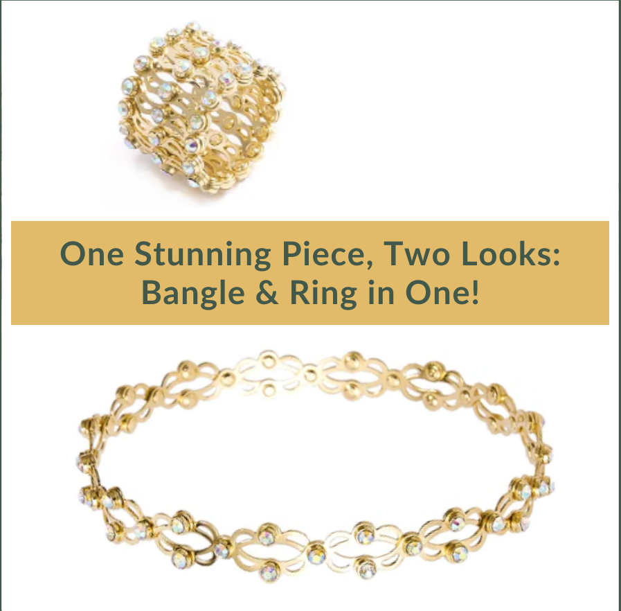 🎁 The Perfect Gift: Convertible Bangle Ring with Sparkling CZ Glamour 💎
