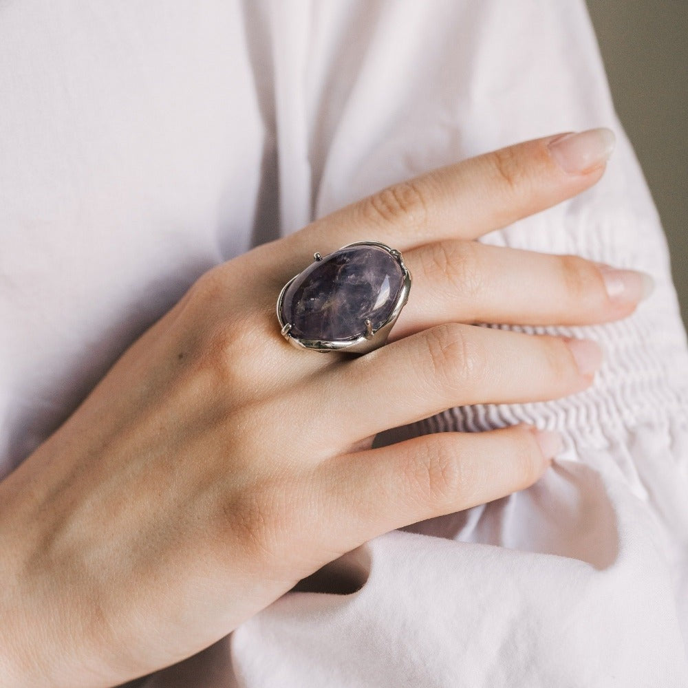 Natural Amethyst Gemstone Ring