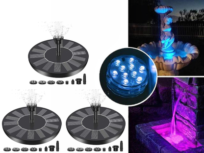 🔥Hot Sales 56% OFF🔥Solar Fountain, Solar Powered Bird Bath Fountain Pump with 4 Nozzles 1.4W Solar Panel Kit Water Pump, Outdoor Watering Submersible Pump for Pond, Pool, Garden, Fish Tank