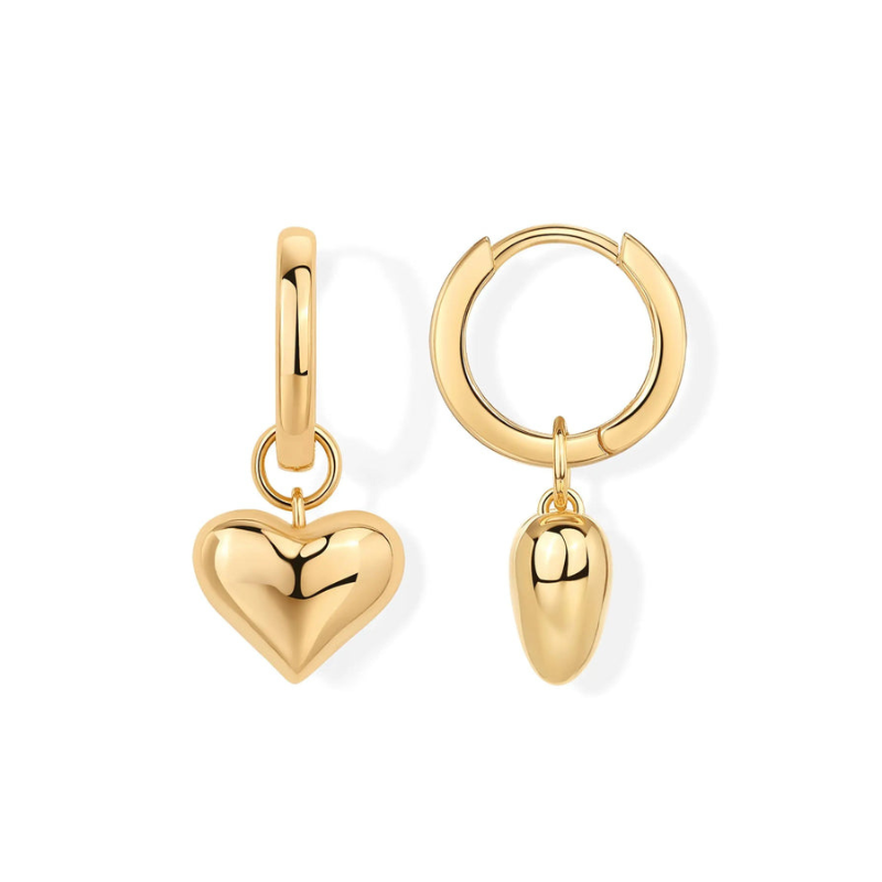 BoldHearts Huggie Earrings