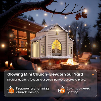 🎁 Mother’s Day 60% OFF-✝️Church-Shaped Metal Solar Bird Feeder(✨Same as in the video)