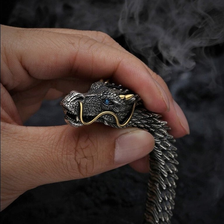 ⏰HOT 49% OFF -Handmade gold horned dragon bracelet