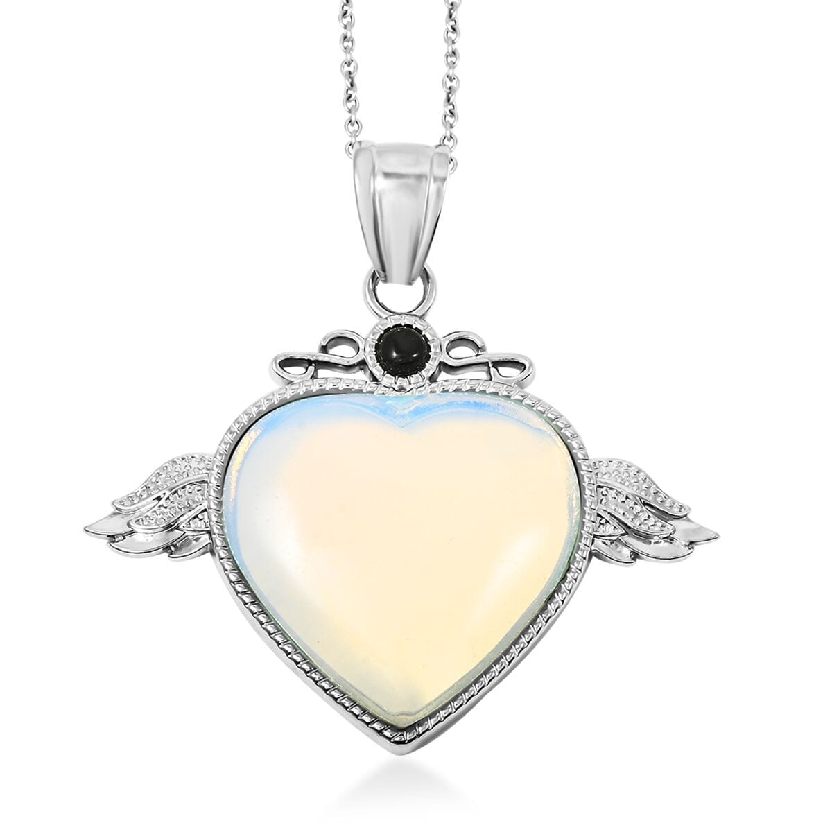 Opalite Heart Necklace-For the Emotionally Overwhelmed Spirit