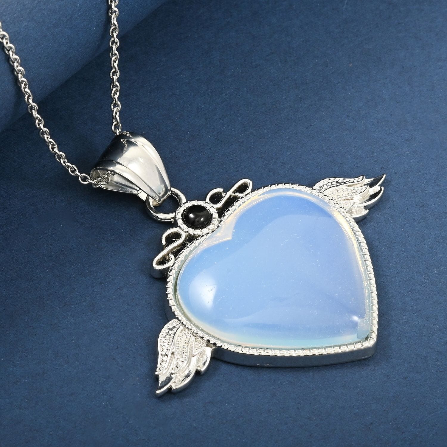Opalite Heart Necklace-For the Emotionally Overwhelmed Spirit