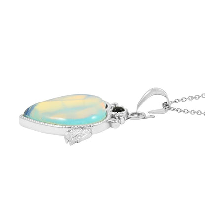 Opalite Heart Necklace-For the Emotionally Overwhelmed Spirit