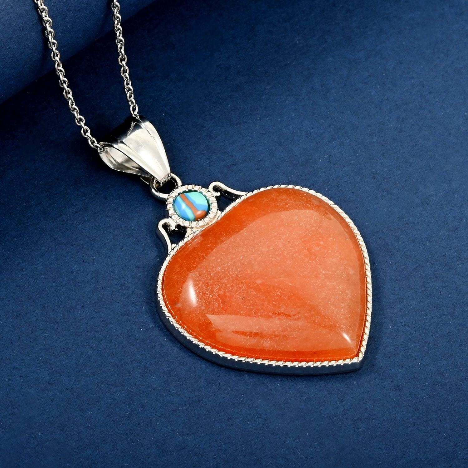 Red Aventurine Heart Necklace-Embrace Confidence & Self-Love