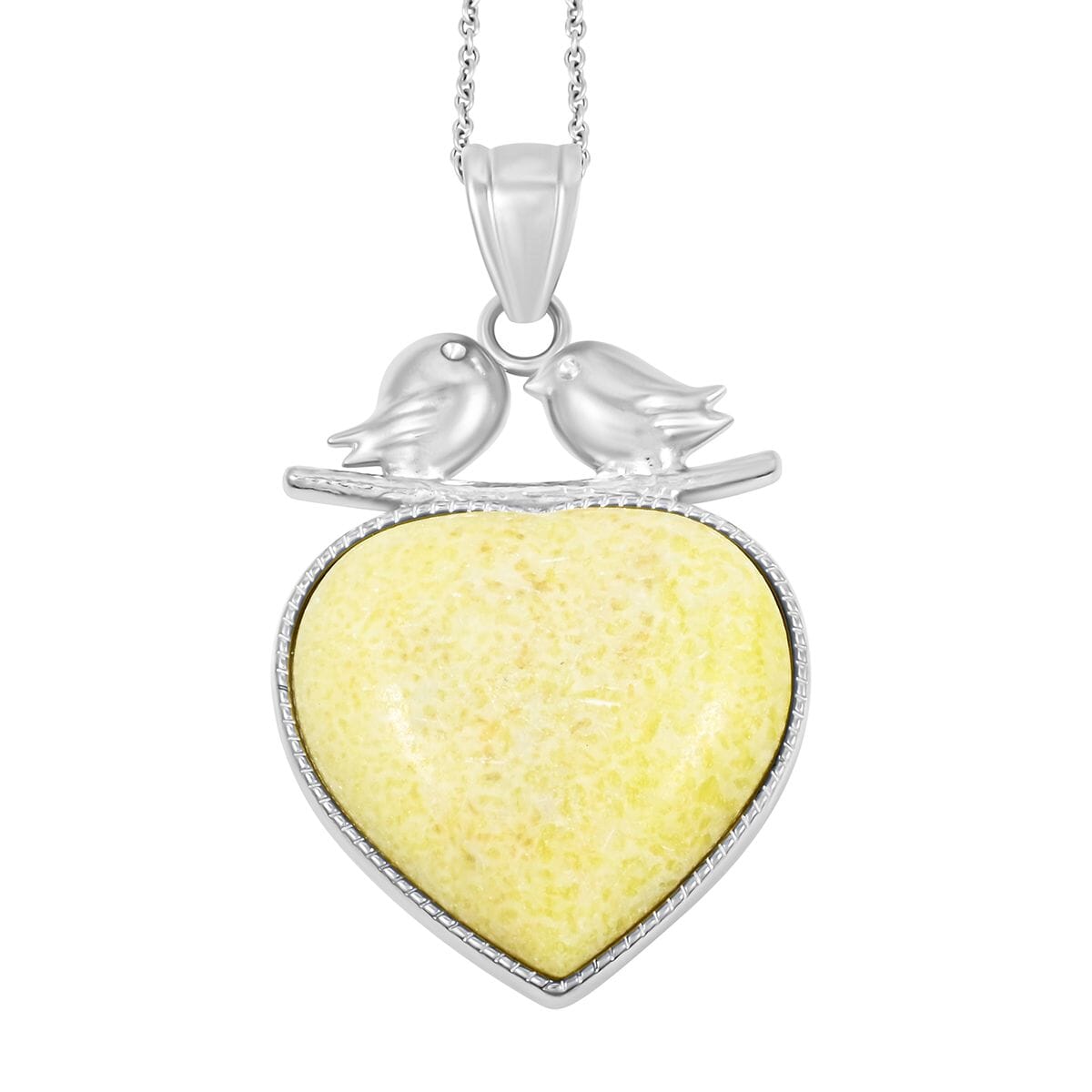 Lovebird Crystal Heart Necklace-A Token of Deep Connection