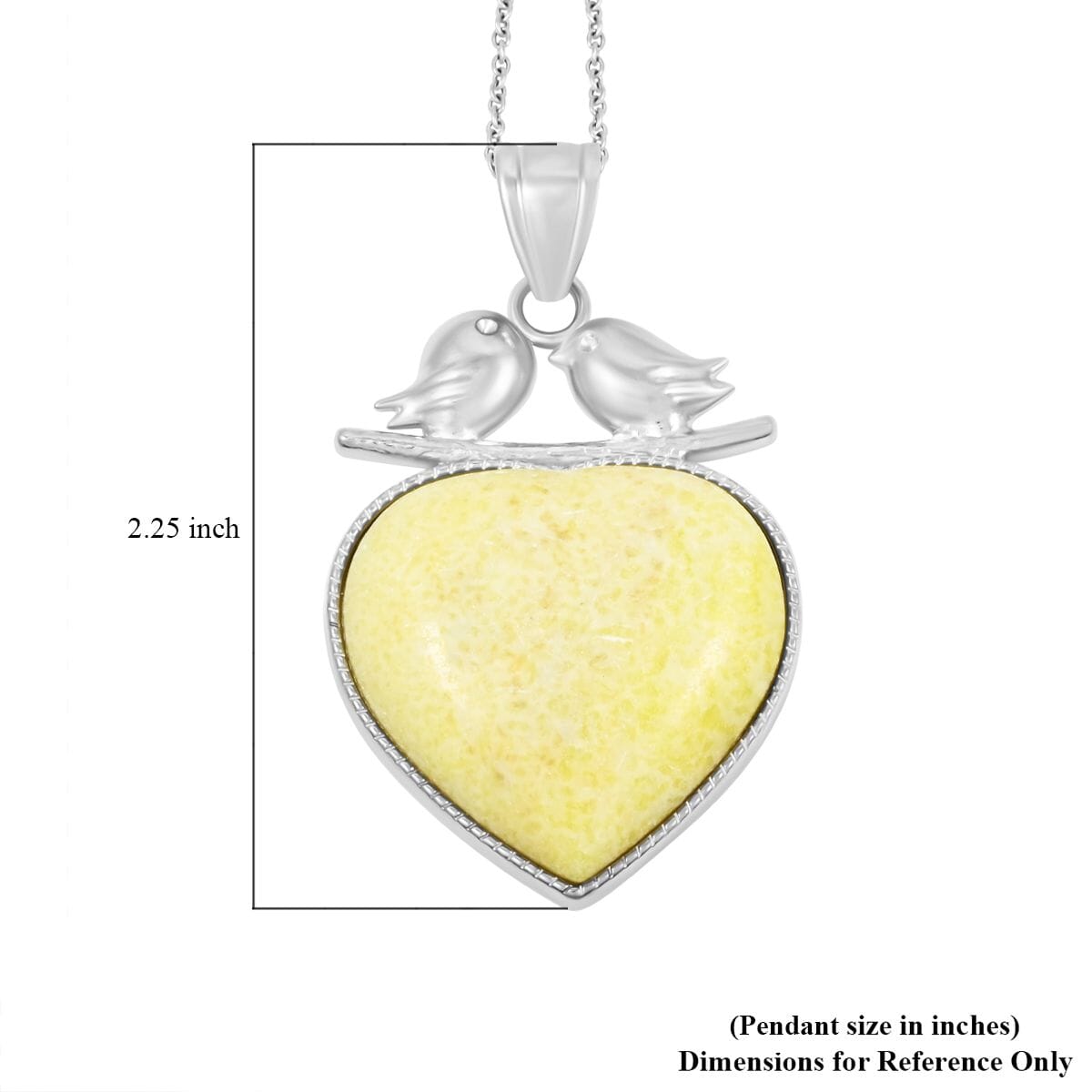 Lovebird Crystal Heart Necklace-A Token of Deep Connection